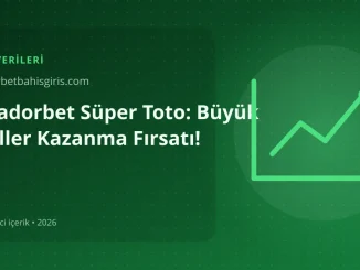 Matadorbet Süper Toto: Büyük Ödüller Kazanma Fırsatı! görseli