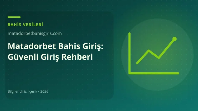 Matadorbet Bahis Giriş: Güvenli Giriş Rehberi görseli