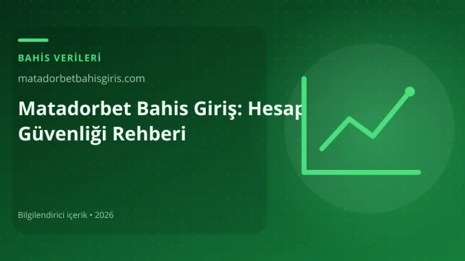 Matadorbet Bahis Giriş: Hesap Güvenliği Rehberi görseli